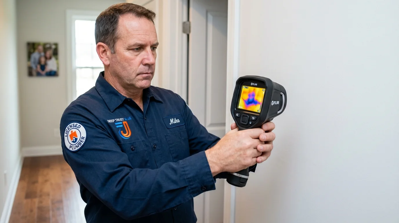 Thermal imaging leak detection by Johns Plumbing LLC in Alloway